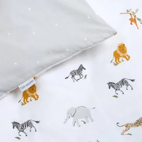 Cot Bed Set with Safari Design - Multicolor