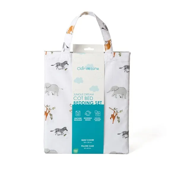 Cot Bed Set with Safari Design - Multicolor