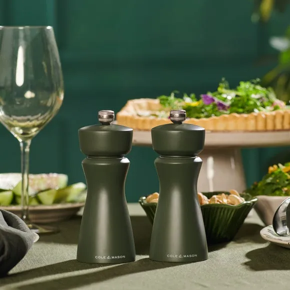 Salt or Pepper Mill with Knobs - Green