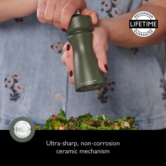Salt or Pepper Mill with Knobs - Green