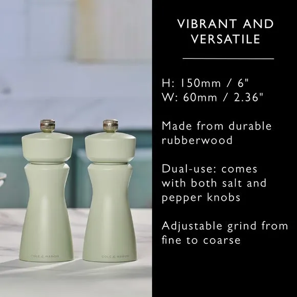 Salt or Pepper Mill with Knobs - Sage