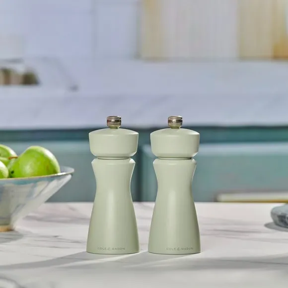 Salt or Pepper Mill with Knobs - Sage