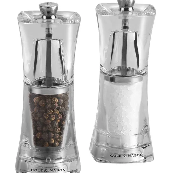 Salt & Pepper Mill Set - Clear, Acrylic
