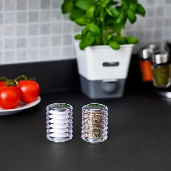 Set of 2 Beehive Salt & Pepper Shakers - Clear