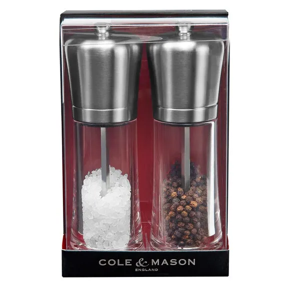 Set of 2 Salt & Pepper Mills - Clear, Acrylic