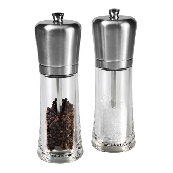 Set of 2 Salt & Pepper Mills - Clear, Acrylic image