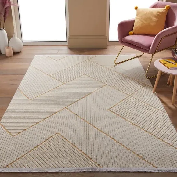 Chevron Indoor Outdoor Rug - Amber