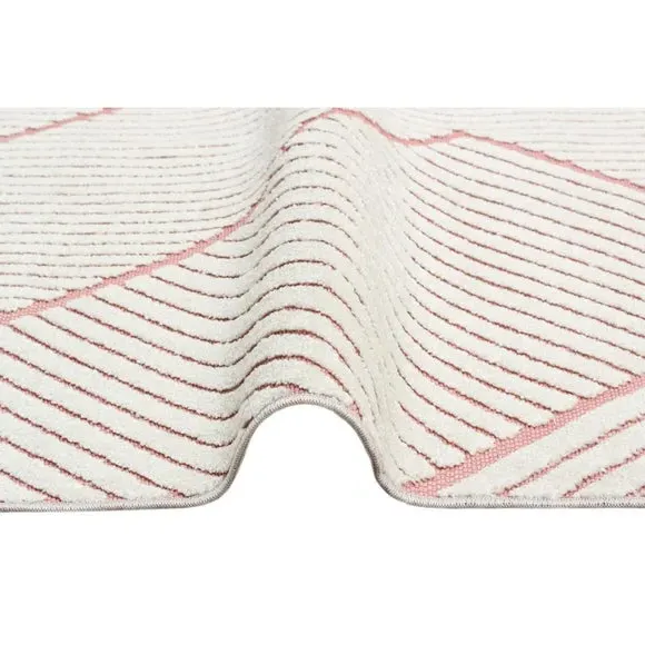 Chevron Indoor Outdoor Rug - Rose