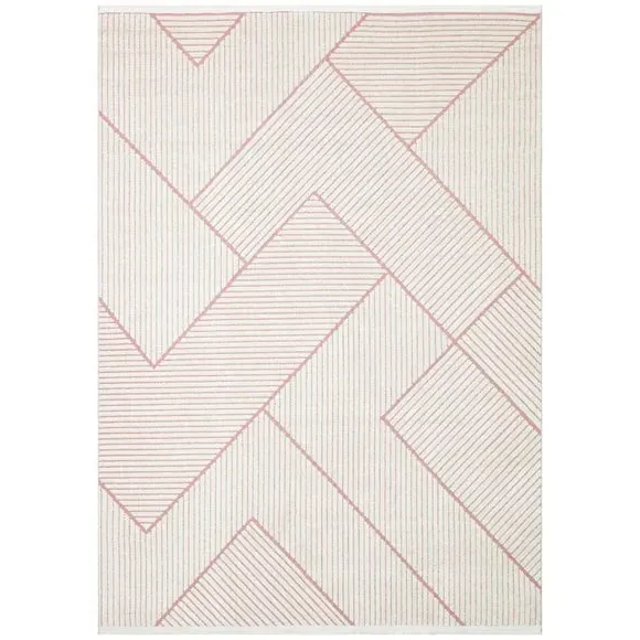 Chevron Indoor Outdoor Rug - Rose