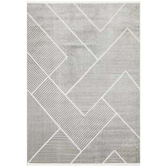 Chevron Indoor Outdoor Rug - Silver