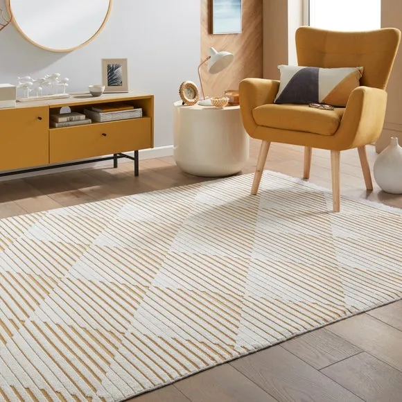 Geometric Indoor Outdoor Rug - Amber