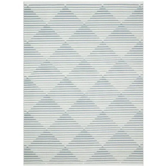 Geometric Indoor Outdoor Rug - Blue