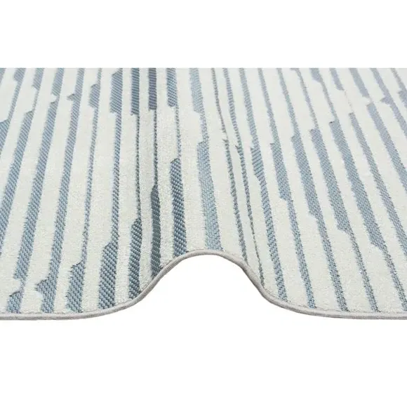 Geometric Indoor Outdoor Rug - Blue