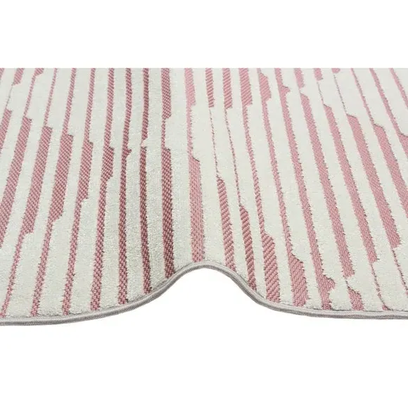 Geometric Indoor Outdoor Rug - Rose