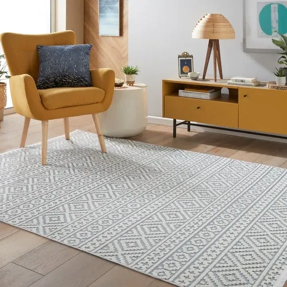 Traditional Indoor Outdoor Rug - Blue image