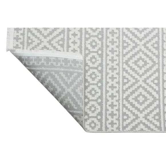 Traditional Indoor Outdoor Rug - Silver