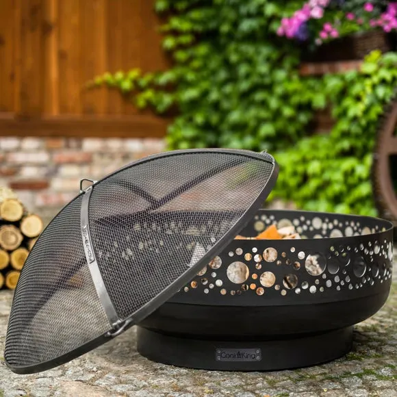 Concave Fire Bowl Decorative - Black, Steel