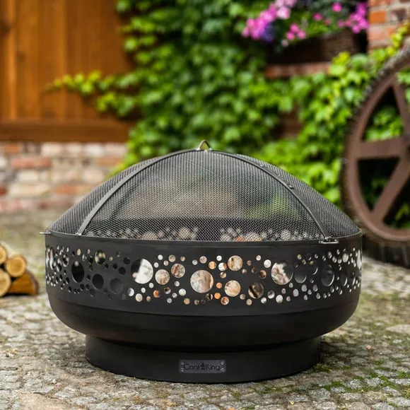 Concave Fire Bowl Decorative - Black, Steel
