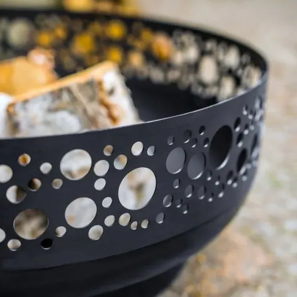 Concave Fire Bowl Decorative - Black, Steel