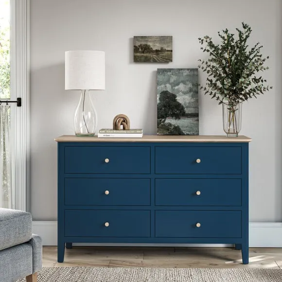 6 Drawer Chest - Navy, Pine image