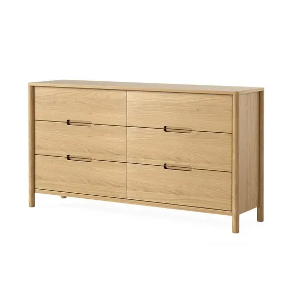 6-Drawer Chest of Drawers - Oak, Wood