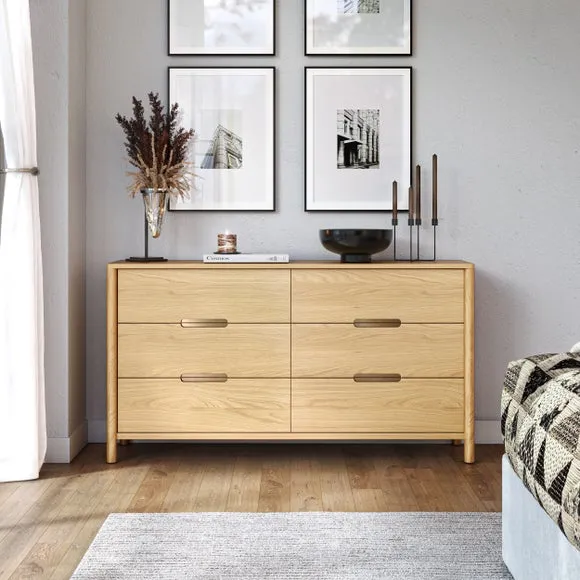 6-Drawer Chest of Drawers - Oak, Wood image