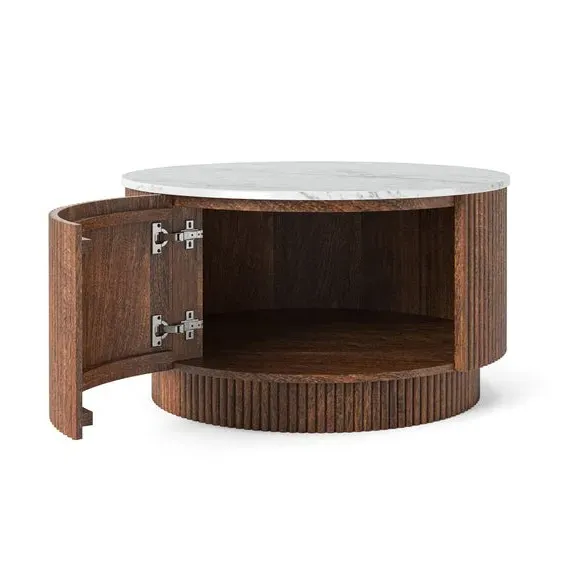 Coffee Table with Storage - Walnut, Mango Wood
