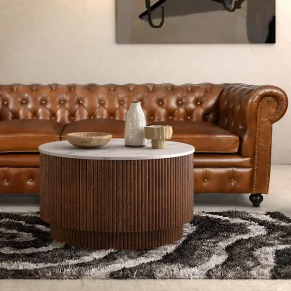 Coffee Table with Storage - Walnut, Mango Wood image