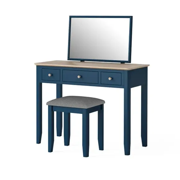 Dressing Table and Bench Set - Navy, Pine