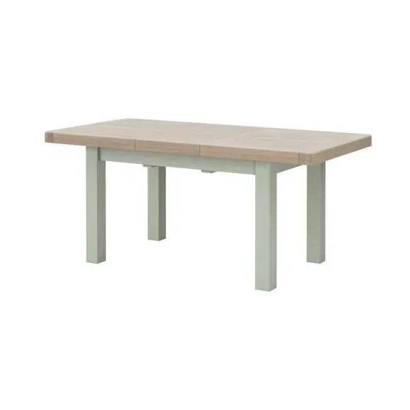 Extendable Dining Table - Green, Oak Effect