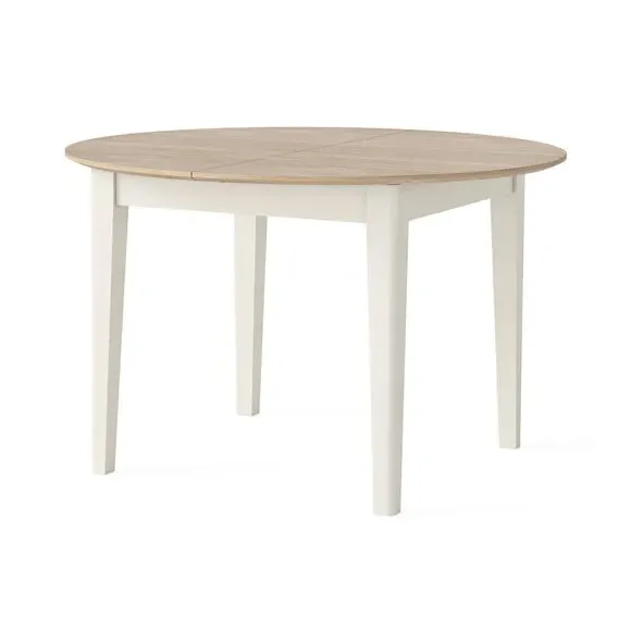 Round Extendable Dining Table - Coconut, Oak Effect