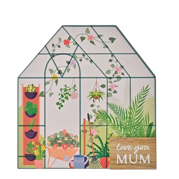 3D Greenhouse Ornament - Green