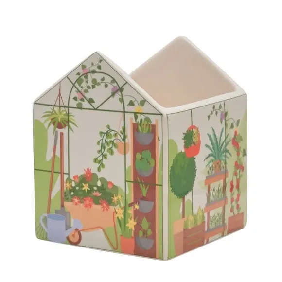 Greenhouse Plant Pot - Multicolor, Ceramic