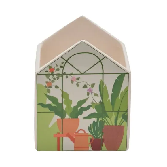 Greenhouse Plant Pot - Multicolor, Ceramic