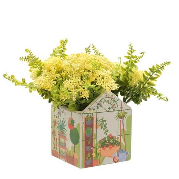 Greenhouse Plant Pot - Multicolor, Ceramic image