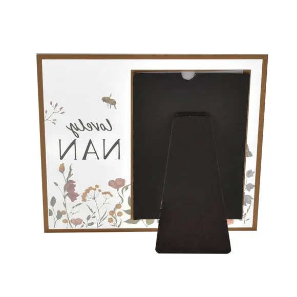 Portrait Photo Frame with Floral Design - Glass
