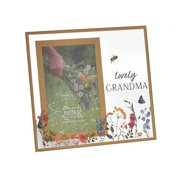 Portrait Photo Frame with Grandma Text - Glass