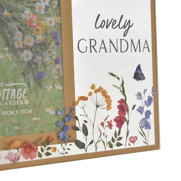Portrait Photo Frame with Grandma Text - Glass