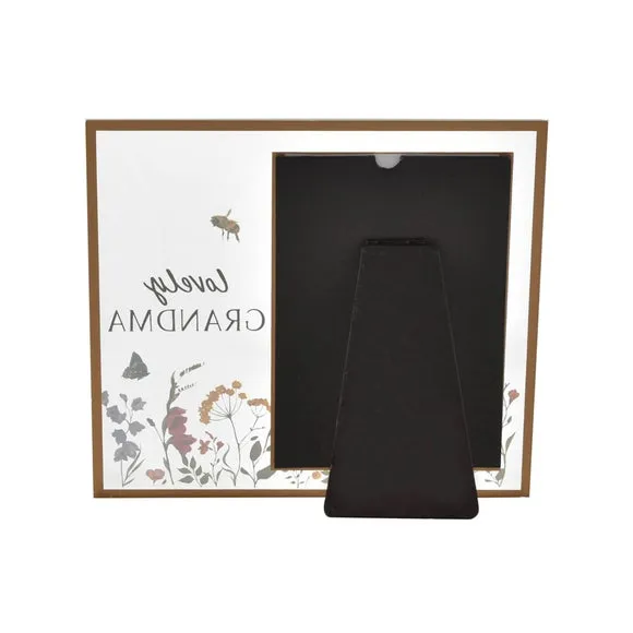 Portrait Photo Frame with Grandma Text - Glass