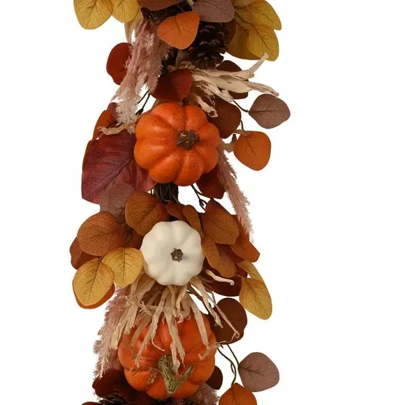 6ft Artificial Foliage Garland - Orange
