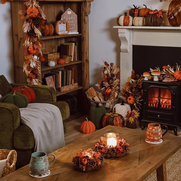 6ft Artificial Foliage Garland - Orange