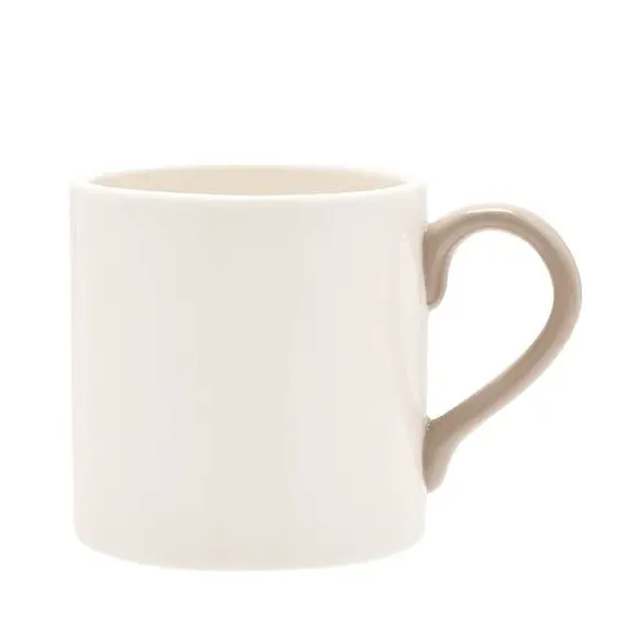 Ceramic Mug with Autumn Motif - White