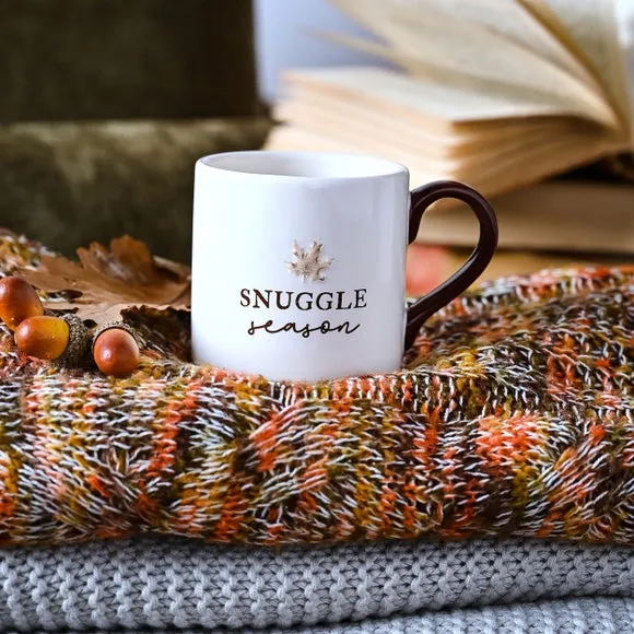 Ceramic Mug with Snuggle Season Motif - White image