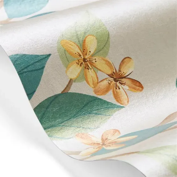 Chinoiserie Floral Wall Mural - Natural