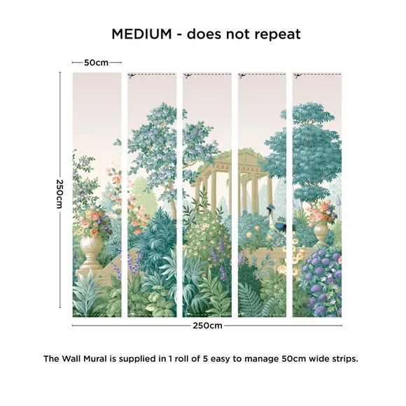 Landscape Garden Wall Mural - Natural, Non-Woven