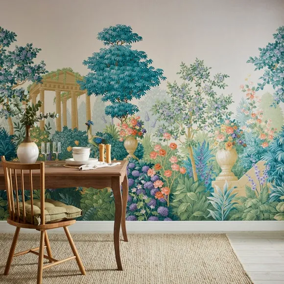 Landscape Garden Wall Mural - Natural, Non-Woven