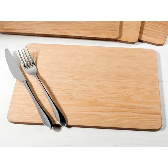 Set of 4 Placemats - Brown, Oak Veneer image