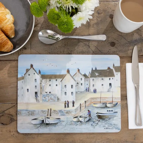 Set of 4 Placemats with Cork Backing - Natural image