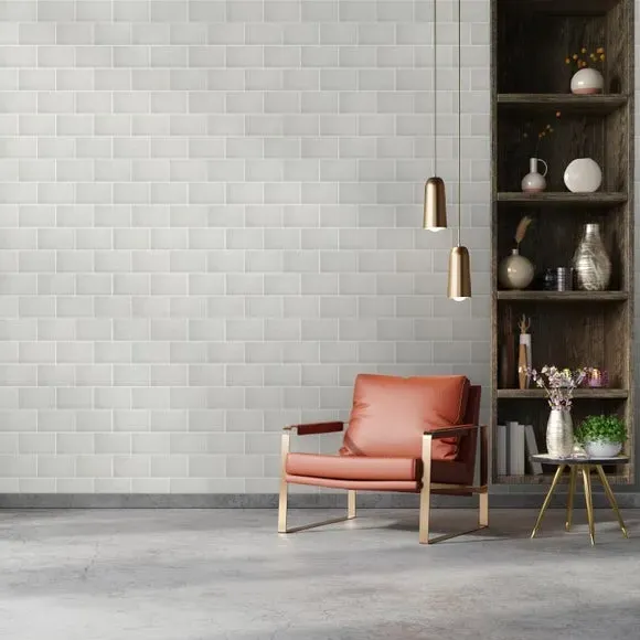Brick Effect Wallpaper - Grey, Textured