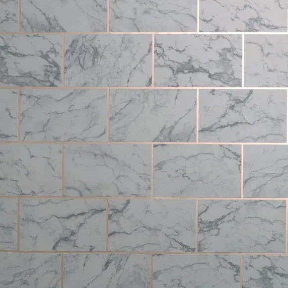 Brick Marble Wallpaper - Charcoal